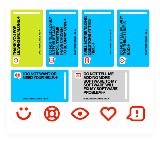 DO NOT REPLY STICKERS↱ v.2.0-SKU-001