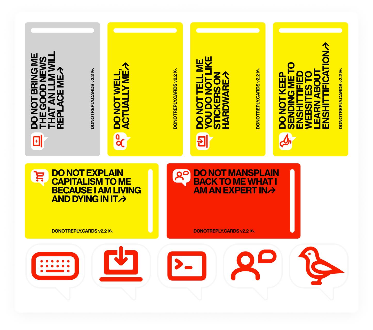 DO NOT REPLY STICKERS ↱ v.2.0-SKU-002