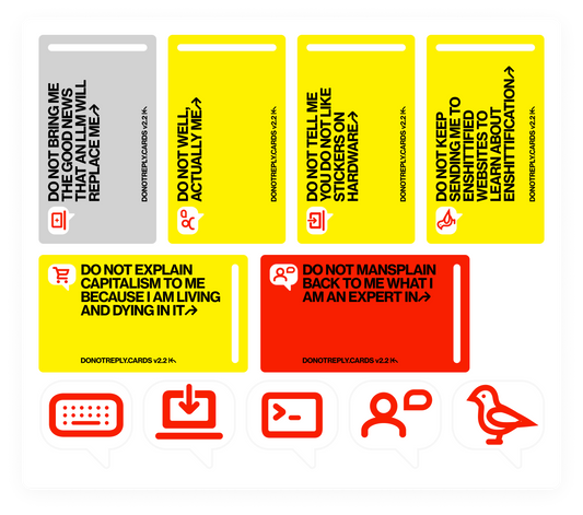 DO NOT REPLY STICKERS ↱ v.2.0-SKU-002